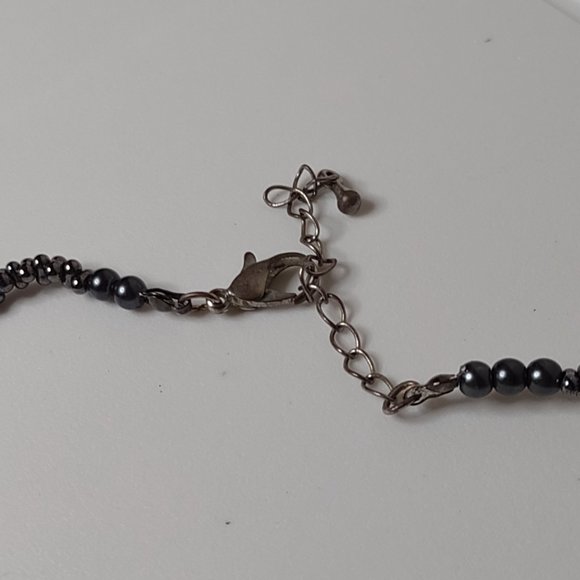 Vintage Pretty Stone And Bead Necklace Adjustable 21 To 22.5 Inches Long - Picture 7 of 11